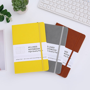 Amazon best selling soft leather hardcover hard surface elastic strap A5 notebook foreign trade notepad printable company logo