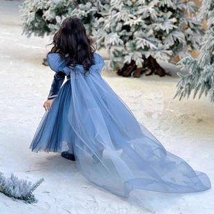 Girl's Dress Outfit Aisha Aisha Frozen Cloak Warm Cloak Windproof Long Christmas