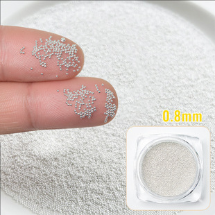 Manicure Mini Steel Beads 0.4mm Small Size Gold and Silver Metal Beads 0.6mm Mixed Nail Decoration diy