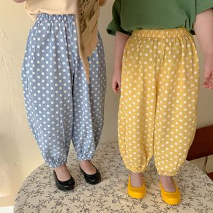 Children's Anti-mosquito Pants Boys 2023 New Spring and Summer Thin Floral Girl Lantern Pants Baby Casual Trousers