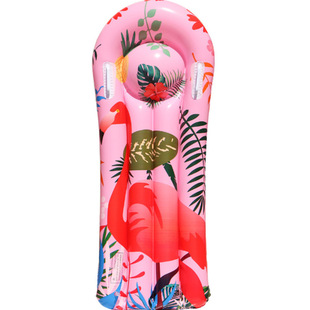 Inflatable floating row wholesale pvc thickened cartoon surfboard with handle swimming ring pool play water children floating row