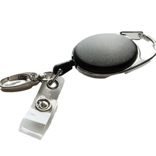 Amazon hot sale retractable badge reel with claw buckle and clip for ID card holder telescopic buckle keychain