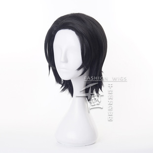 [Thousand type] curse back to battle B bone Worry Too Pure Love God of War black pseudo-ginseng short hair cos wig