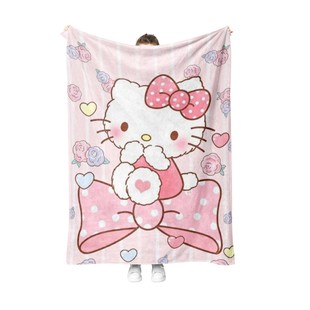 Hello Kitty Blanket Nap Blanket Bed Sheet Cover Blanket Single Dormitory Student Blanket Sofa Air-conditioning Blanket Thickened Flannel Blanket