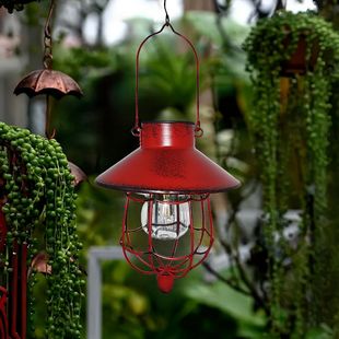Cross-border Solar Courtyard Hanging Lights LED Retro Tungsten Lamp Iron Hanging Lights Garden Courtyard Balcony Outdoor Decoration