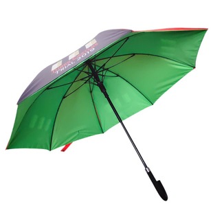 Double-layer long handle straight rod umbrella full version picture stitching straight bone umbrella thermal transfer straight rod hotel umbrella umbrella