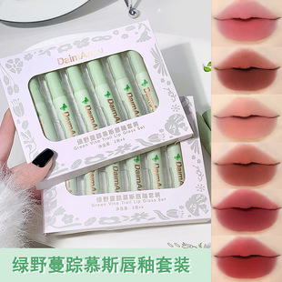 DAIMANPU Green Wild Mouses костюм матовый бархатный матовый глазурь для губ белый косметический студенческий вечеринка помада