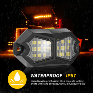 YZY cross-border new LED chassis light modified signal warning light 18LED off-road vehicle 6-color modified atmosphere light