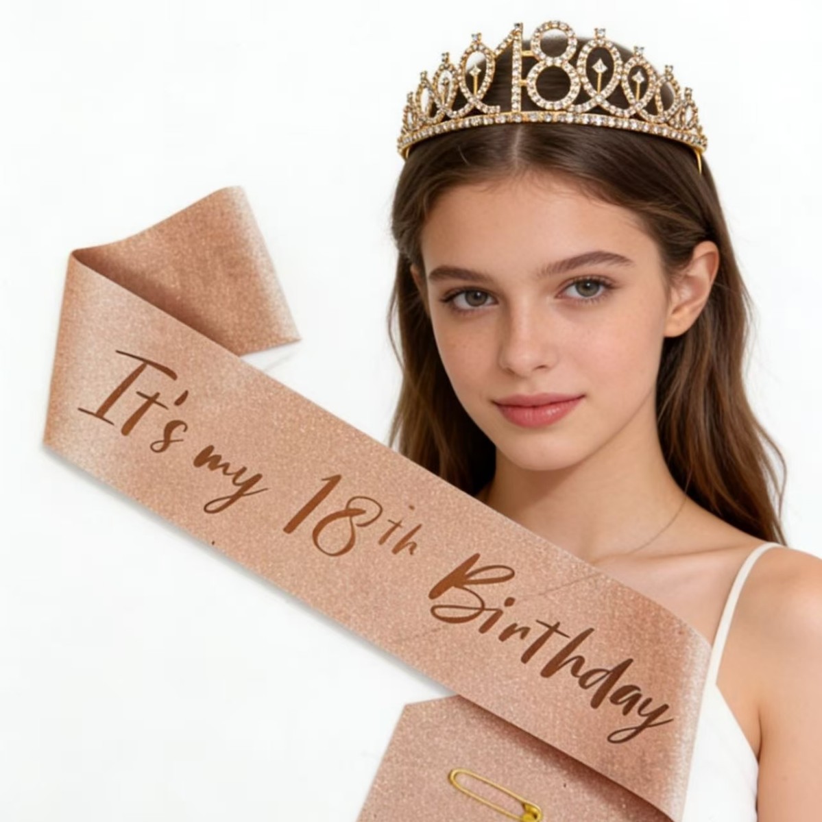 Amazon Cross-Border Birthday Decoration Crown Headband Hair Accessories European and American Style Sparkling Diamond Hair Comb Crown Headpiece Cross-Border Hot Sale