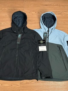 Std Big Stone Double Zipper Soft Shell Jacket Autumn and Winter Outdoor Windproof and Waterproof Hooded Jacket for Men and Women Couples
