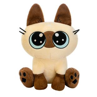 Новый сиамский кот куклы плюшевые игрушки милые кошки животные куклы подушки спящие ножки подарки трансграничные модели