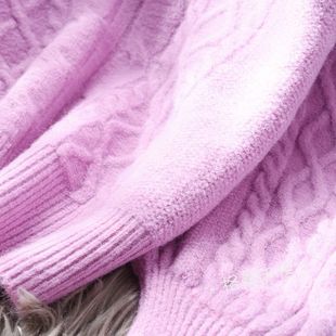 Internet Celebrity Square Collar Short Pullover Sweater Women's Loose Outer Wear 2024 New Autumn and Winter Japanese Style Twist Sweater Top