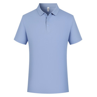 200g 40 ice skin cool feeling pearl cotton POLO shirt short sleeve lapel T-shirt four-button seamless business jacket