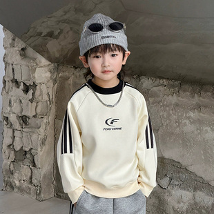 [clearance sweater] boys sweater spring and autumn 2024 winter new boys autumn warm coat ruffian handsome tide