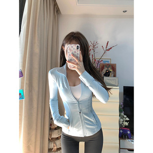 Women's Slim-fit Sun-protective Clothing Women's Summer 2025 New Style Yoga Clothing Sun-protective Clothing Waistline Fitness Clothing Sports Top