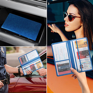 New cross-border flash car ID clip ticket ticket receipt passport multi-function portable ID card bag long wallet