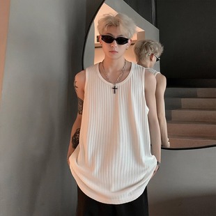 Texture Sense Vest Men's 2025 Summer New American Style Fashion Brand Sports Loose Bottoming Sleeveless Waistcoat Men's Fashion