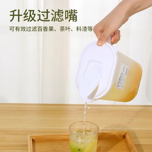 Japanese-style Refrigerator Cold Water Kettle Household Large Capacity Plastic Cup High Temperature Resistant Water Storage Summer Beverage Cold Water Kettle Cold Water Cartridge