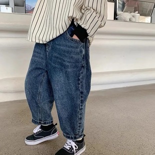 Boys Super Soft Jeans 2024 New Spring and Autumn Korean Fashion Trendy Children's Casual Pants Little Boy's Trousers