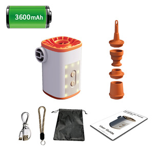 Outdoor multifunctional portable electric mini pump with lighting and light lithium battery long endurance air cushion wireless air pump