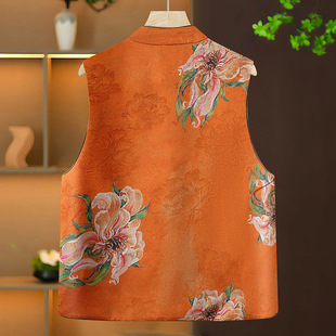 Sleeveless New Chinese Style National Style Buckle Vest Jacket Women's 2025 New Spring and Autumn Vest Vest Vest Jacket Waistcoat