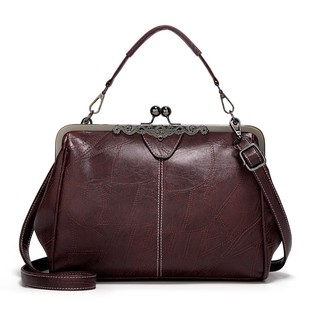 Foreign Trade European and American New Fashion Women's Bag Portable Shoulder Crossbody Bag Women's Bag Clip Bag British Retro Big Bag Trendy