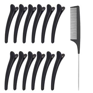 Manufacturer's Ready-made Hairdressing Black Duckbill Clip Crocodile Clip Spray Paint Hair Clip Leave Sea Clip Ladies Yiwu Boutique Store Supply