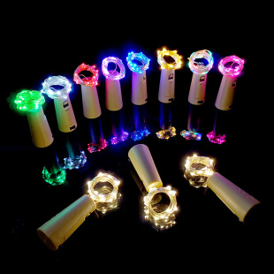 Bottle stopper lamp AG13 button battery led colored lamp Christmas decorative string lamp Star copper wire lamp string wine bottle stopper lamp