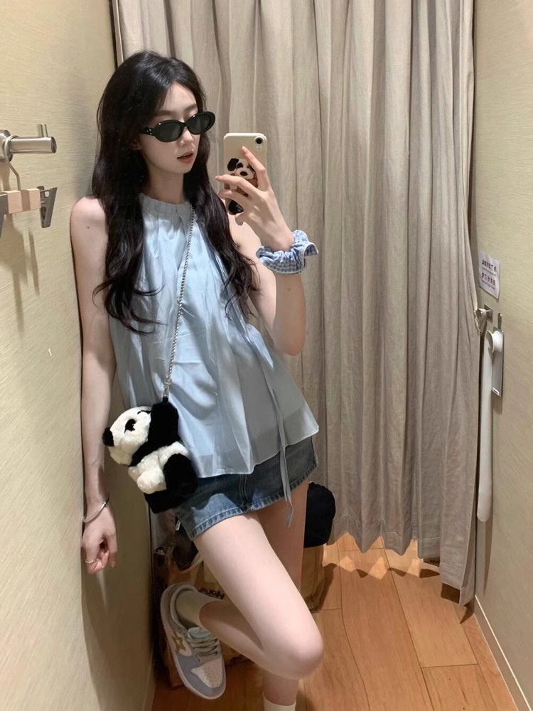 프랑스 달콤한 하이 엔드 어깨 목 셔츠 여성의 여름 연령 감소 우아한 레이스 업 쉬폰 인형 셔츠 탑 얇은