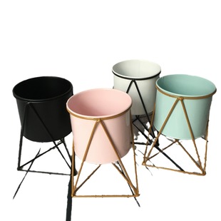 Wrought Iron Flower Stand Nordic Style Desktop Office Small Flower Stand Fleshy Flower Pot Vase Green Plant Flower Pot Stand
