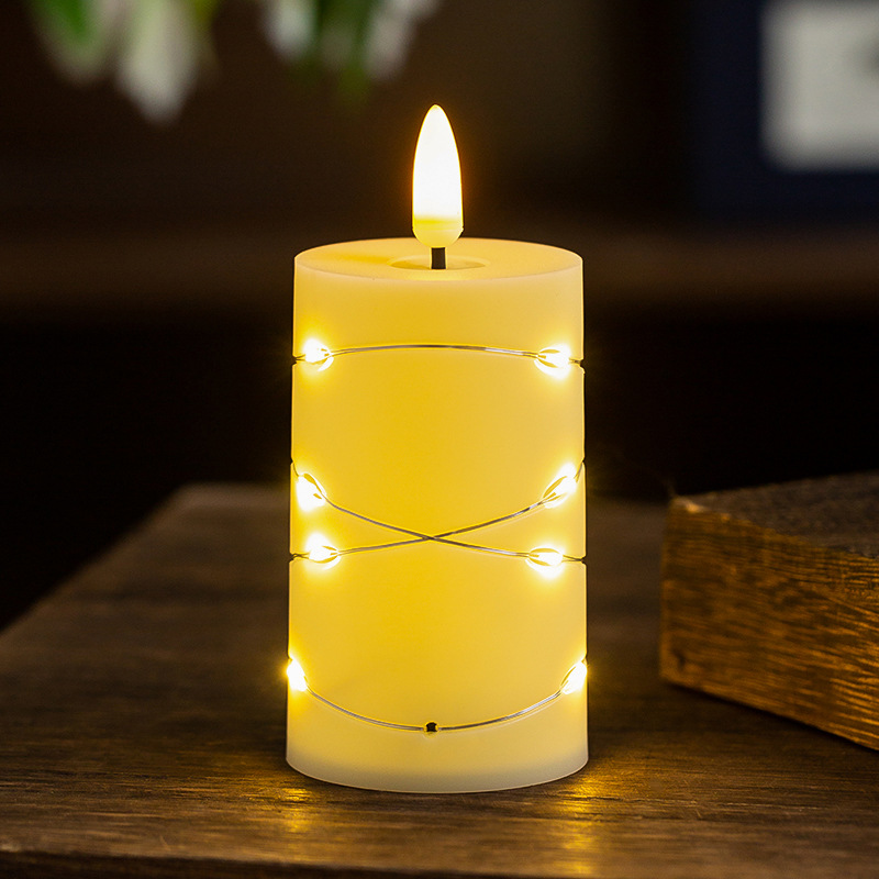 6-Pack Flameless Candles With Remote – Battery Operated, 3"x6", Flickering LED With Timer (White)