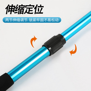 Floating water square folding copy net anti-hanging glue-coated net head aluminum alloy net rod telescopic ultra-light Luya integrated fishing net