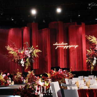 ☨ Wholesale 2022 Special Wedding Ceiling Background Decoration Luxury Line Curtain Curtain Tassel Wedding Road