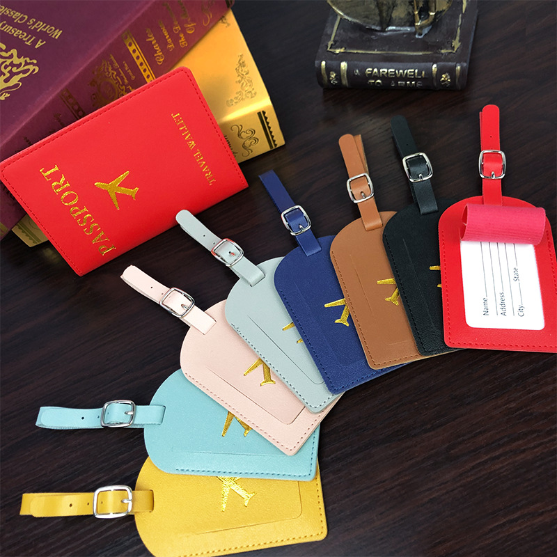 Cross-border in stock luggage tag and suit holder luggage tag passport holder