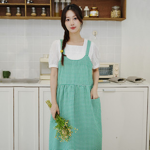 Cross-border Amazon ins Japanese and Korean cotton and linen apron baking flower shop art pottery manicure work apron dress