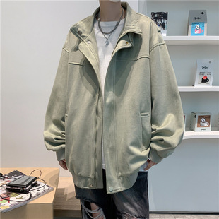 Retro Suede Jacket for Men and Women Spring & Fall New 2024 Design Niche Tops Loose Casual Jacket