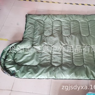 Spring, summer and autumn 1kg sleeping bag self-driving camping camouflage printed envelope hooded adult sleeping bag spot factory