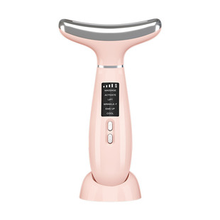 Cross-border colorful light lifting and tightening beauty instrument home massage beauty neck beauty instrument vibration desalination neck grain introduction instrument