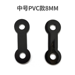 Manufacturers supply imitation leather microfiber two-hole leather buckle mobile phone lanyard accessories buckle Black Pu rope buckle 8-word adjustable buckle