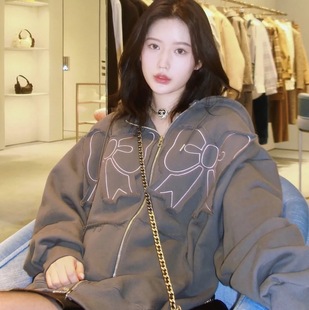 Южная Корея JENNIE Jin Ji Ni joy Park Xiu Yo тот же YOUH * E наклейка с бантом свитер с капюшоном