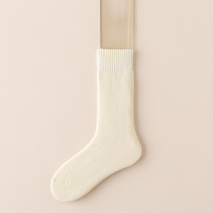 Northern fleece-lined thick cashmere men's socks winter fleece-lined thick lengthened wool stockings cashmere men's mid-calf length socks