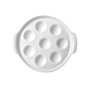 Factory direct batch binaural tea egg saucer simple round octopus small balls origin supply eggs placed ceramic butterfly
