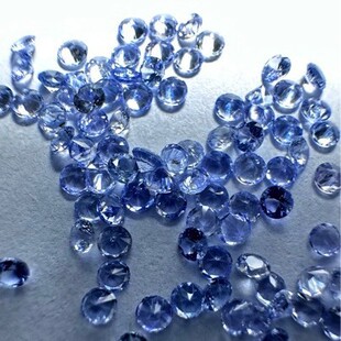 Natural Tanzanite Round Diamond Lathe 1-1.5M M3MM Purple Blue Jewelry Stone