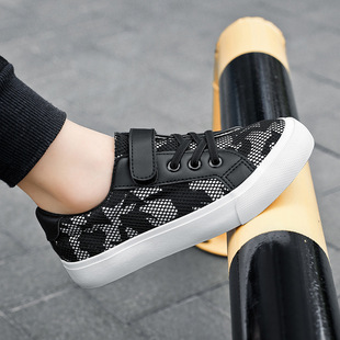 Children's Canvas Shoes Summer Breathable Soft-soled Comfortable Personalized Korean-style All-match Middle-aged Children's and Primary School Students' Cloth Shoes Women's Cross-border