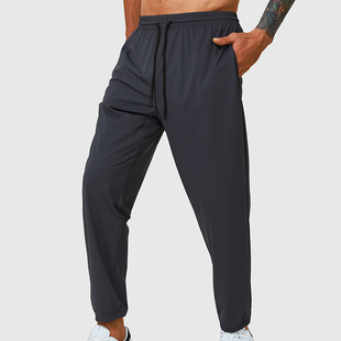 Men's Running Pants Loose Quick-drying Woven Fitness Pants Belted Leggings Stretch Outdoor Casual Trousers