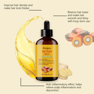 HOEGOA Batana Hair Care Essential Oil Moisturizes Soft Hair Fluffy Hair Care Scalp Nourishing Care Essential Oil