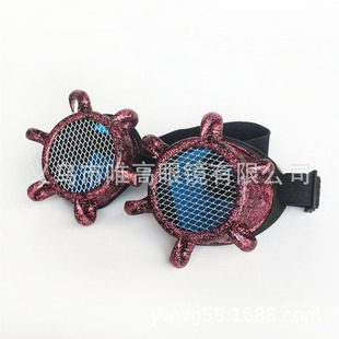 Steampunk glasses retro modeling goggles curved Thorn gear decorative glasses party goggles hat accessories