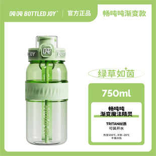 Skinny Tons Bottled Joy Food Grade Drinking Cup Outdoor Portable Tritan Material Straight Plastic Cup