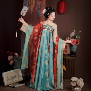 Hanfu Tang в китайском стиле женская вышивка с грудной клеткой и юбкой весной и летом