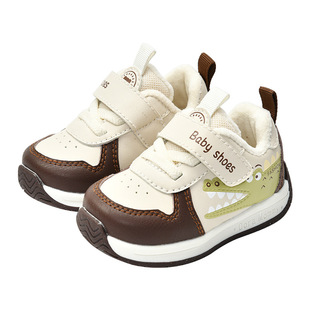 Toddler Shoes Male Baby 0-1-3 Years Old 2 Autumn and Winter Baby Shoes Children Baby Soft Sole Functional fleece-lined Thick Cotton Shoes